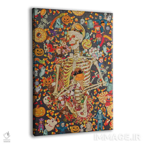 تابلو دکوراتیو اسکلت های شیرین و ترسناک اثر کلودیا مک کینی - نمای پرسپکتیو محصول