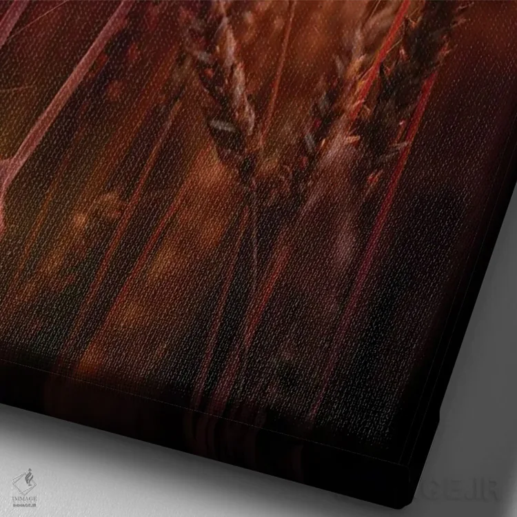 تابلو دکوراتیو اینجا و آنجا اثر کلودیا مک کینی - نمای نزدیک بافت بوم