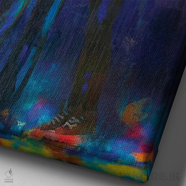 تابلو دکوراتیو نقاشی کردن تصاویر اثر کلودیا مک کینی - نمای نزدیک بافت بوم