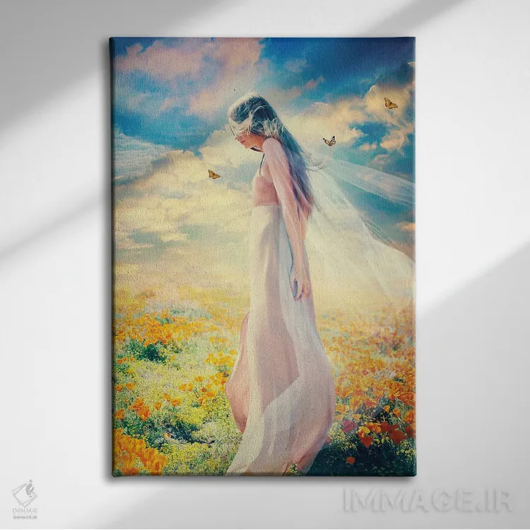 تابلو دکوراتیو فرزند گل اثر کلودیا مک کینی - نمای روبهرو روی دیوار