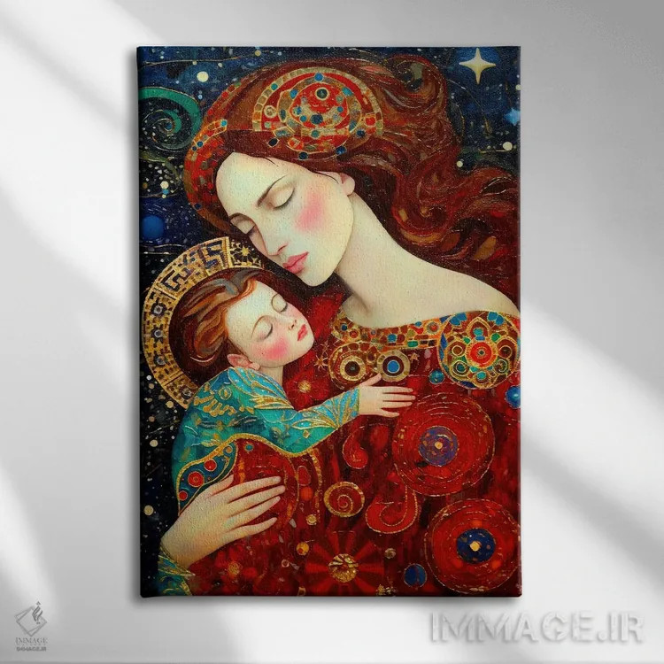 تابلو دکوراتیو عشق مقدس اثر کلودیا مک کینی - نمای روبهرو روی دیوار