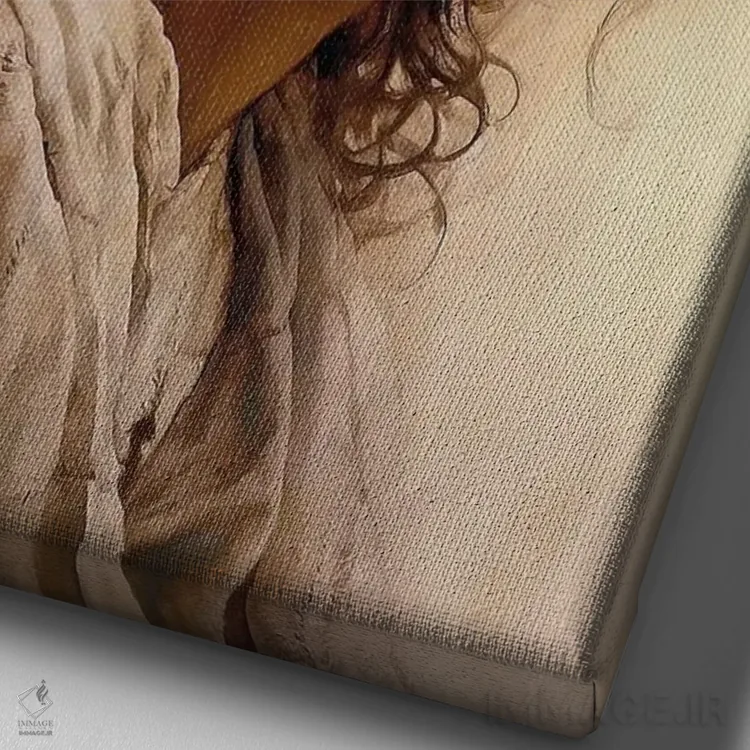 تابلو دکوراتیو مسیح اثر کلودیا مک کینی - نمای نزدیک بافت بوم