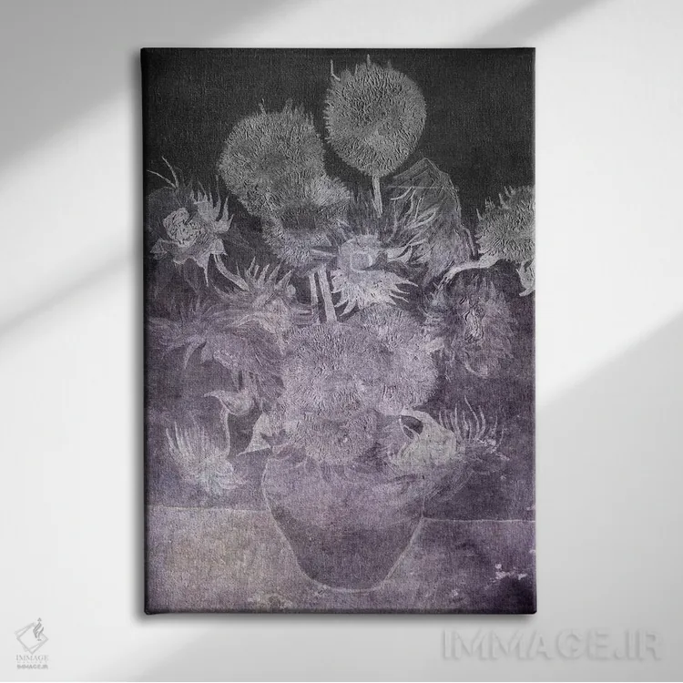 تابلو دکوراتیو آفتابگردان شماره شش اثر فایو بای فایو کالکتیو - نمای روبهرو روی دیوار