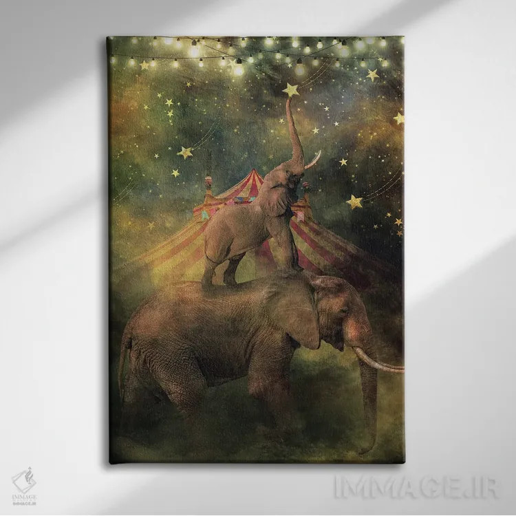 تابلو دکوراتیو آرزوهای ستاره ای اثر کلودیا مک کینی - نمای روبهرو روی دیوار