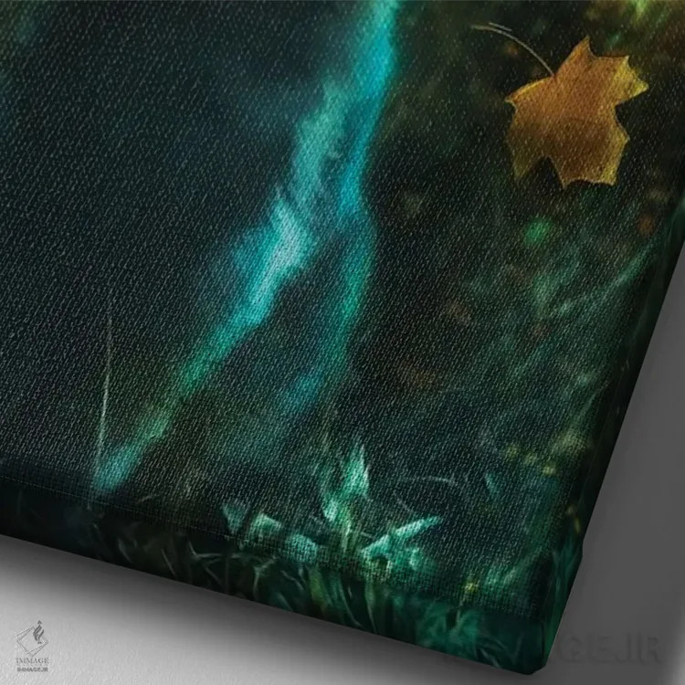 تابلو دکوراتیو شیرین اما ترسناک اثر کلودیا مک کینی - نمای نزدیک بافت بوم