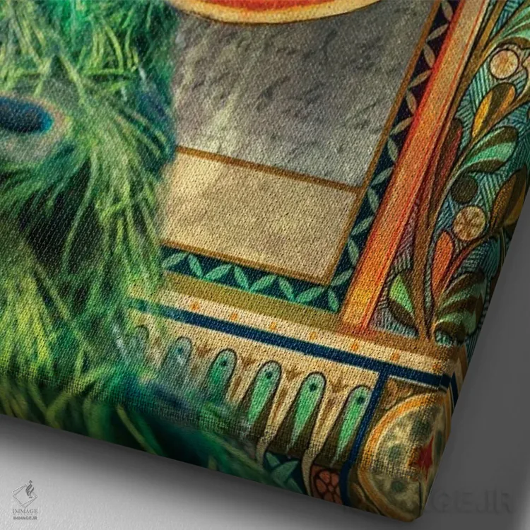 تابلو دکوراتیو پنجره سلطنتی اثر کلودیا مک کینی - نمای نزدیک بافت بوم