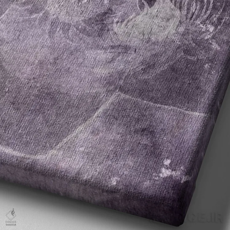 تابلو دکوراتیو آفتابگردان شماره شش اثر فایو بای فایو کالکتیو - نمای نزدیک بافت بوم