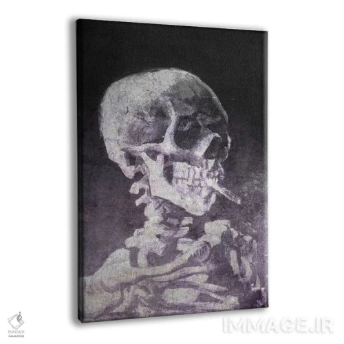 تابلو دکوراتیو جمجمه اسکلت شماره شش اثر فایو بای فایو کالکتیو - نمای پرسپکتیو محصول