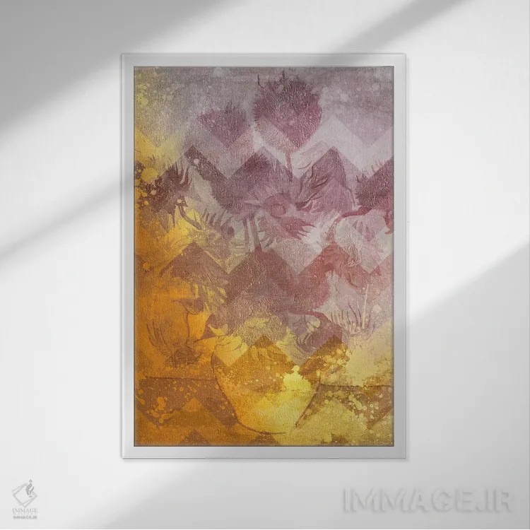 تابلو دکوراتیو آفتابگردان شماره نه اثر فایو بای فایو کالکتیو - نمای قابدار سفید