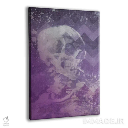 تابلو دکوراتیو جمجمه اسکلت شماره هشت اثر فایو بای فایو کالکتیو - نمای پرسپکتیو محصول