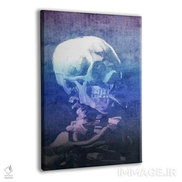 تابلو دکوراتیو جمجمه اسکلت شماره یازده اثر فایو بای فایو کالکتیو - نمای پرسپکتیو محصول