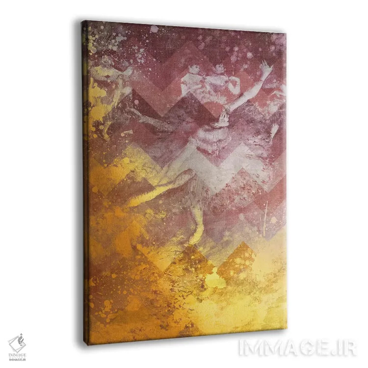 تابلو دکوراتیو رقاص سبز شماره چهار اثر فایو بای فایو کالکتیو - نمای پرسپکتیو محصول