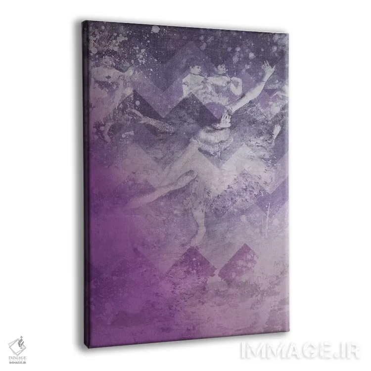 تابلو دکوراتیو رقاص سبز شماره سه اثر فایو بای فایو کالکتیو - نمای پرسپکتیو محصول