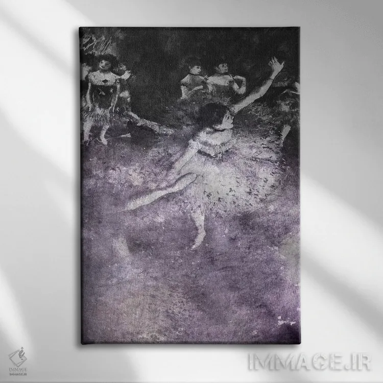 تابلو دکوراتیو رقاص سبز شماره یک اثر فایو بای فایو کالکتیو - نمای روبهرو روی دیوار