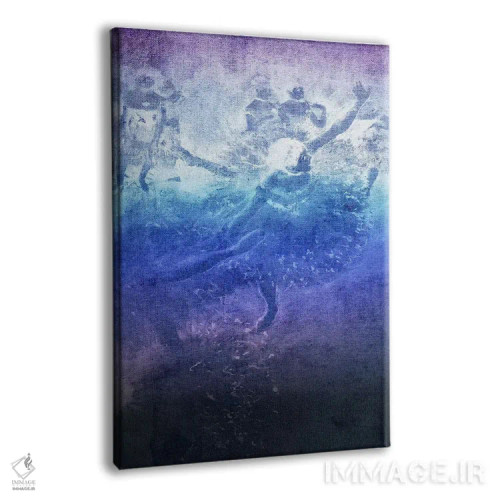 تابلو دکوراتیو رقاص سبز شماره شش اثر فایو بای فایو کالکتیو - نمای پرسپکتیو محصول