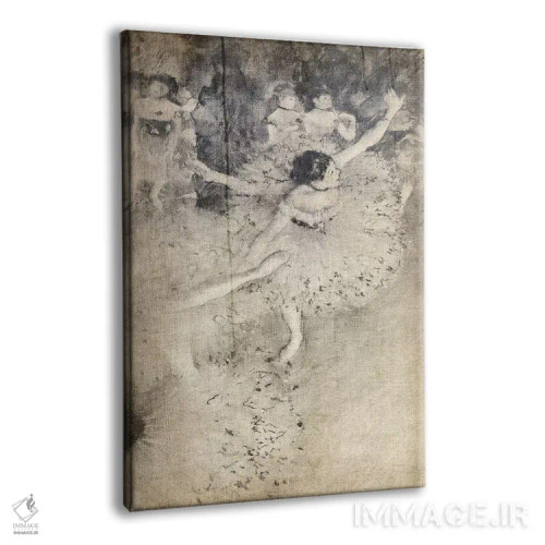 تابلو دکوراتیو رقاص سبز شماره پنج اثر فایو بای فایو کالکتیو - نمای پرسپکتیو محصول