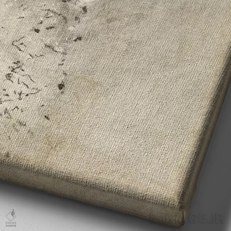 تابلو دکوراتیو رقاص سبز شماره پنج اثر فایو بای فایو کالکتیو - نمای نزدیک بافت بوم