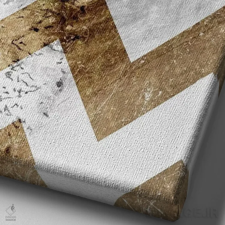 تابلو دکوراتیو رقاص سبز شماره هفت اثر فایو بای فایو کالکتیو - نمای نزدیک بافت بوم