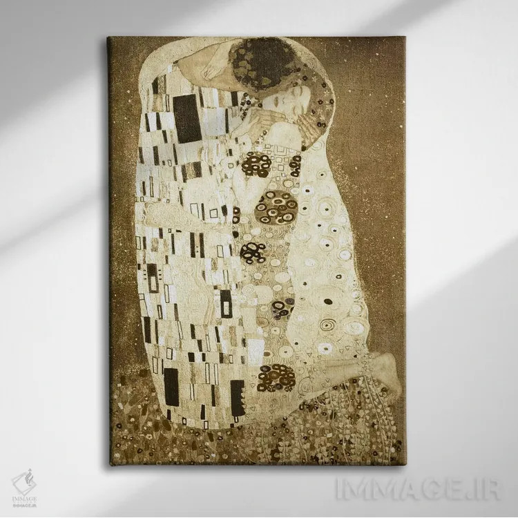 تابلو دکوراتیو بوسه شماره یک اثر فایو بای فایو کالکتیو - نمای روبهرو روی دیوار