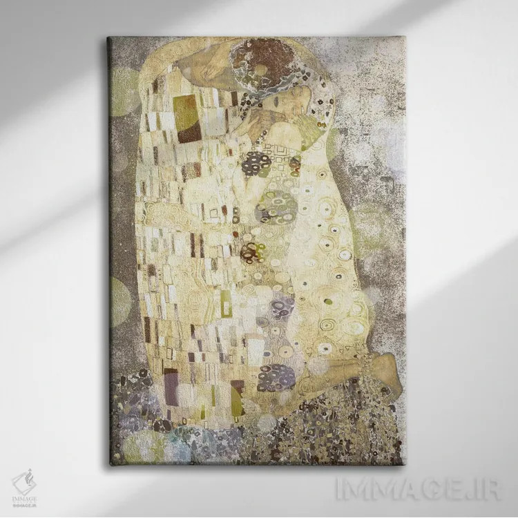 تابلو دکوراتیو بوسه شماره سه اثر فایو بای فایو کالکتیو - نمای روبهرو روی دیوار