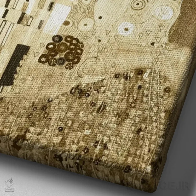 تابلو دکوراتیو بوسه شماره یک اثر فایو بای فایو کالکتیو - نمای نزدیک بافت بوم