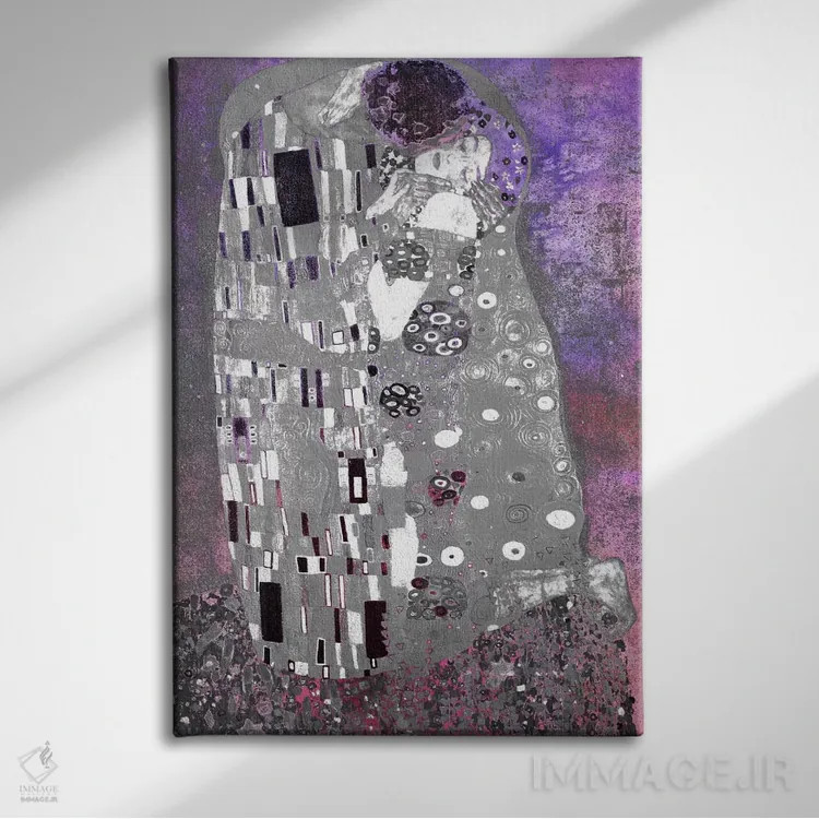 تابلو دکوراتیو بوسه شماره پنج اثر فایو بای فایو کالکتیو - نمای روبهرو روی دیوار