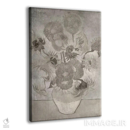 تابلو دکوراتیو آفتابگردان شماره چهار اثر فایو بای فایو کالکتیو - نمای پرسپکتیو محصول