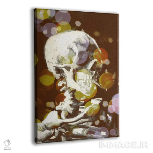 تابلو دکوراتیو جمجمه اسکلت شماره سه اثر فایو بای فایو کالکتیو - نمای پرسپکتیو محصول