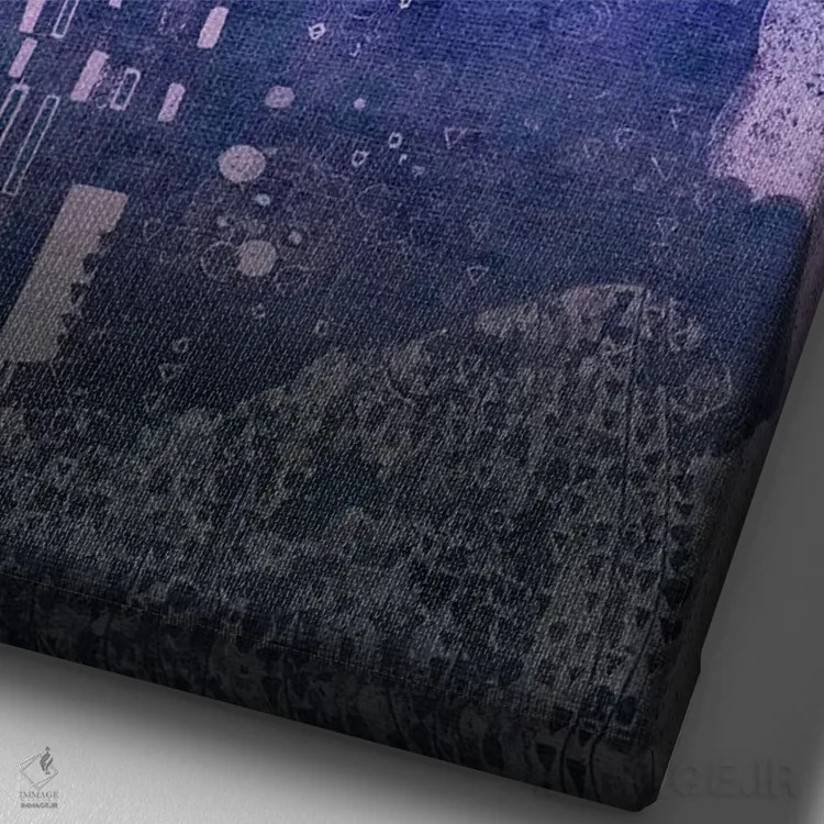 تابلو دکوراتیو بوسه یازدهم اثر فایو بای فایو کالکتیو - نمای نزدیک بافت بوم