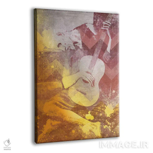 تابلو دکوراتیو نوازنده پیر گیتار نهم اثر فایو بای فایو کالکتیو - نمای پرسپکتیو محصول