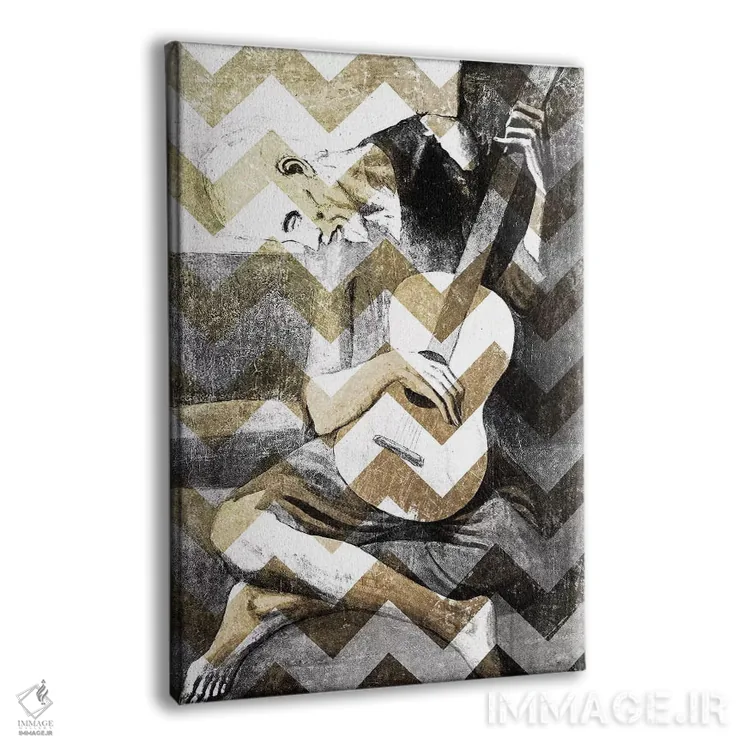 تابلو دکوراتیو نوازنده پیر گیتار سیزدهم اثر فایو بای فایو کالکتیو - نمای پرسپکتیو محصول