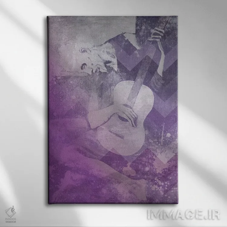 تابلو دکوراتیو نوازنده پیر گیتار هشتم اثر فایو بای فایو کالکتیو - نمای روبهرو روی دیوار