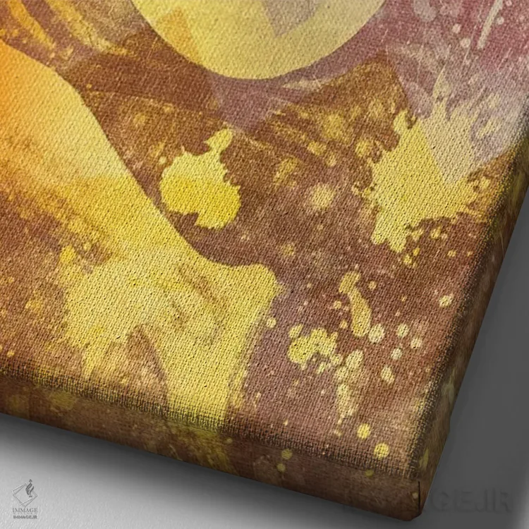 تابلو دکوراتیو نوازنده پیر گیتار نهم اثر فایو بای فایو کالکتیو - نمای نزدیک بافت بوم