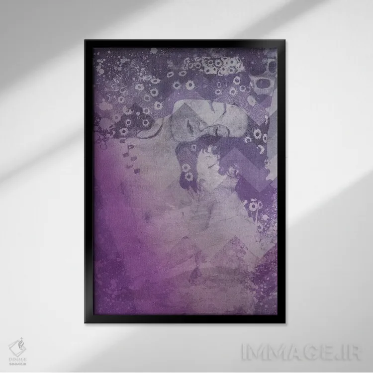 تابلو دکوراتیو مادر و کودک سوم اثر فایو بای فایو کالکتیو - نمای قابدار مشکی