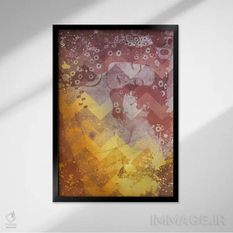 تابلو دکوراتیو مادر و کودک چهارم اثر فایو بای فایو کالکتیو - نمای قابدار مشکی