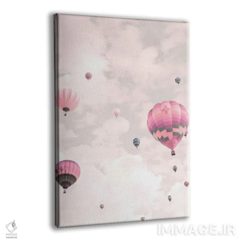تابلو دکوراتیو بادکنک ها بر فراز آسمان صورتی اثر کارولین مینت - نمای پرسپکتیو محصول