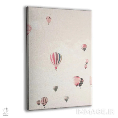 تابلو دکوراتیو بالون های هوای گرم ملایم اثر کارولین مینت - نمای پرسپکتیو محصول