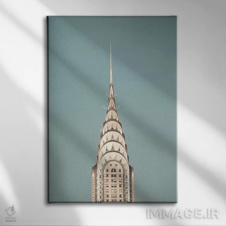 تابلو دکوراتیو ساختمان کرایسلر اثر کارولین مینت - نمای روبهرو روی دیوار
