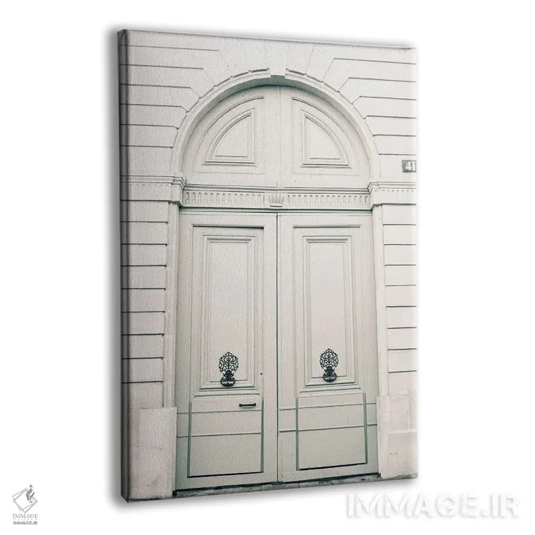 تابلو دکوراتیو پاریس در صورتی کمرنگ، در اثر کارولین مینت - نمای پرسپکتیو محصول