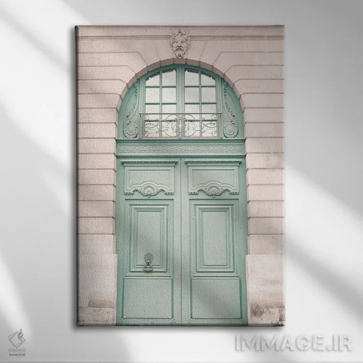 تابلو دکوراتیو در نعناعی پاریس اثر کارولین مینت - نمای روبهرو روی دیوار