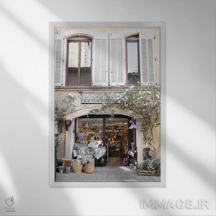 تابلو دکوراتیو فروشگاه پروانس اثر کارولین مینت - نمای قابدار سفید
