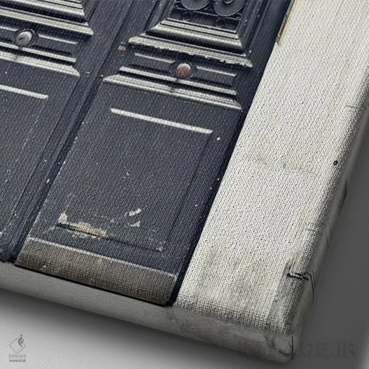 تابلو دکوراتیو در سیاه پاریس اول اثر کارولین مینت - نمای نزدیک بافت بوم