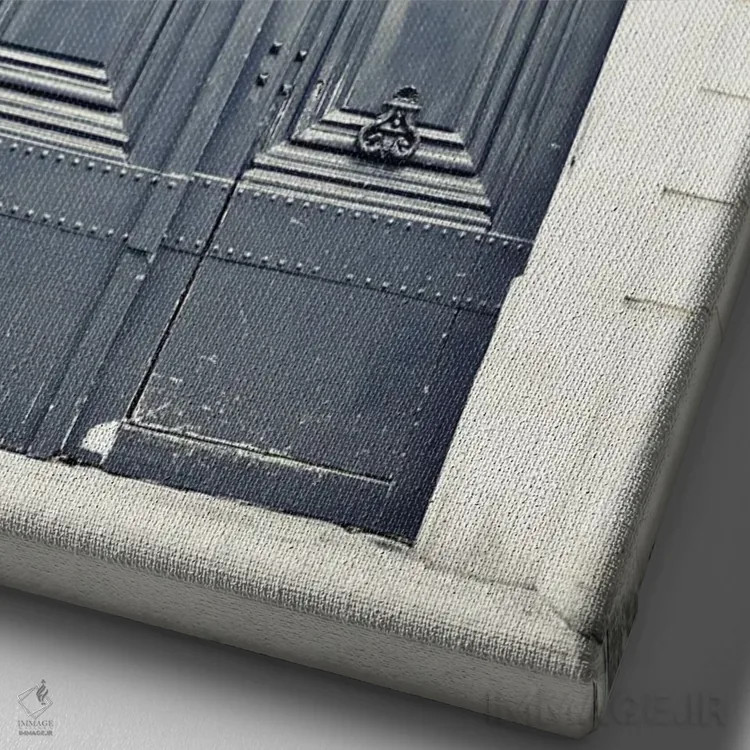 تابلو دکوراتیو در سیاه پاریس دوم اثر کارولین مینت - نمای نزدیک بافت بوم