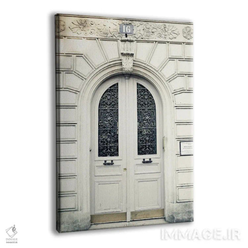 تابلو دکوراتیو Light Gray,درب پاریسی، خاکستری روشن اثر کارولین مینت - نمای پرسپکتیو محصول