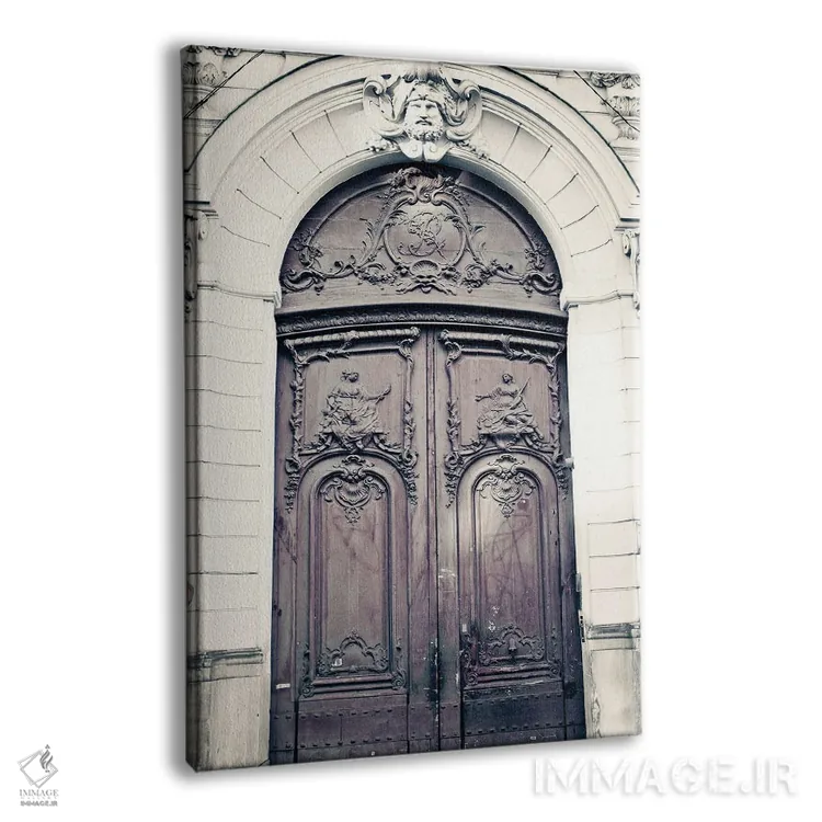 تابلو دکوراتیو Dark Purple,درب پاریسی، بنفش تیره اثر کارولین مینت - نمای پرسپکتیو محصول