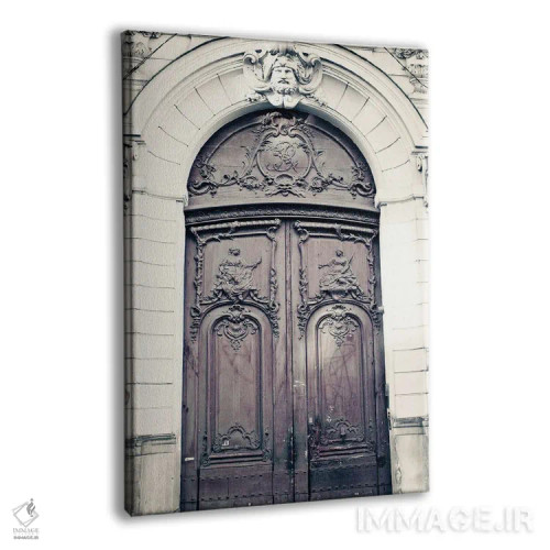 تابلو دکوراتیو Dark Purple,درب پاریسی، بنفش تیره اثر کارولین مینت - نمای پرسپکتیو محصول