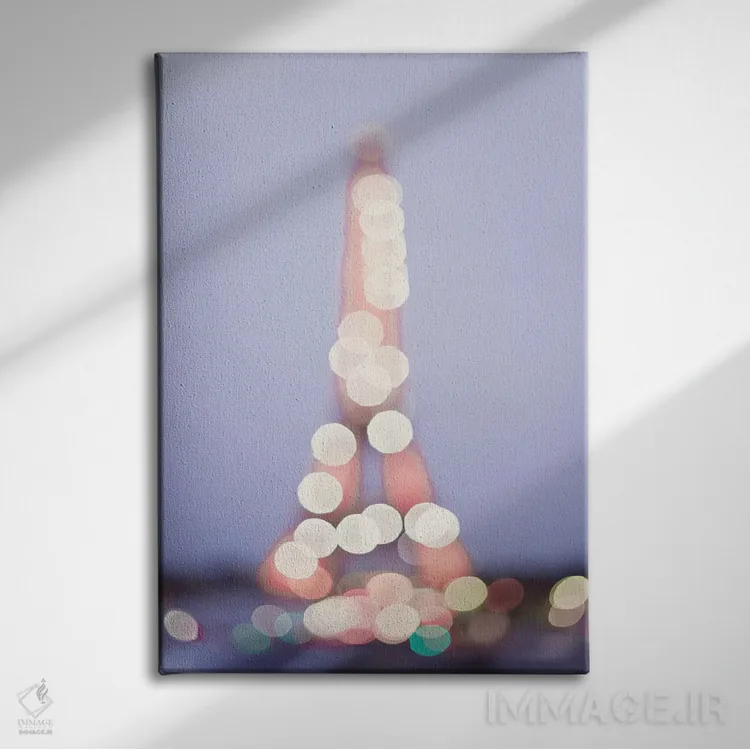 تابلو دکوراتیو چراغ های برج ایفل اثر کارولین مینت - نمای روبهرو روی دیوار