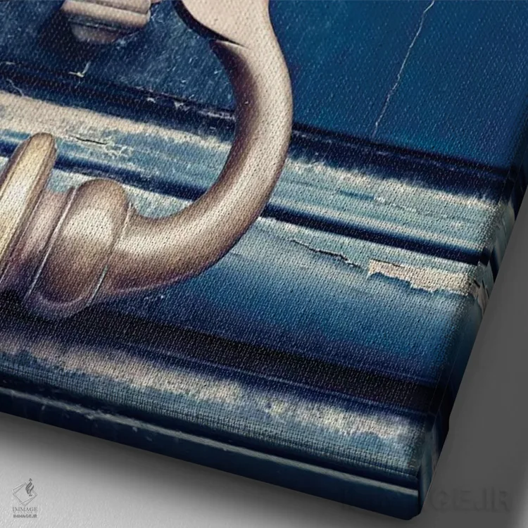 تابلو دکوراتیو در زدن اثر کارولین مینت - نمای نزدیک بافت بوم