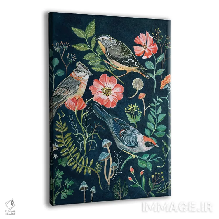 تابلو دکوراتیو باغ پرندگان اثر کلارا مک آلیستر - نمای پرسپکتیو محصول