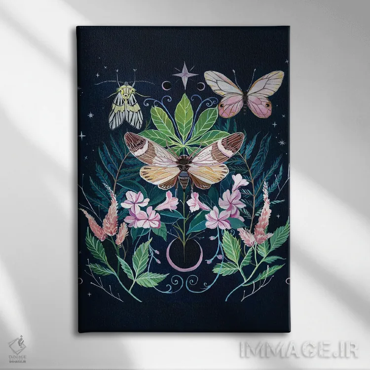 تابلو دکوراتیو ماه سیکادا اثر کلارا مک آلیستر - نمای روبهرو روی دیوار